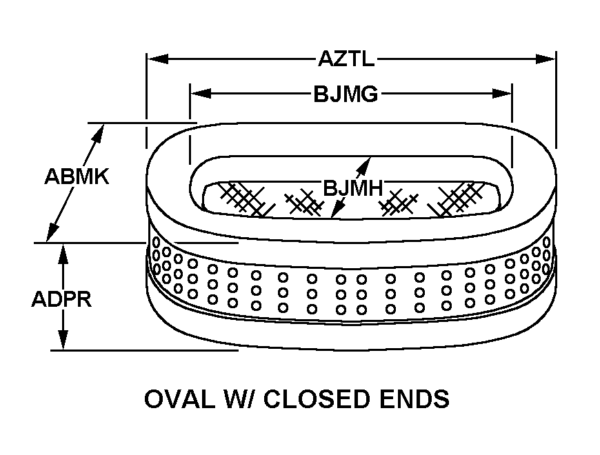 OVAL W/CLOSED ENDS style nsn 2940-01-588-0364