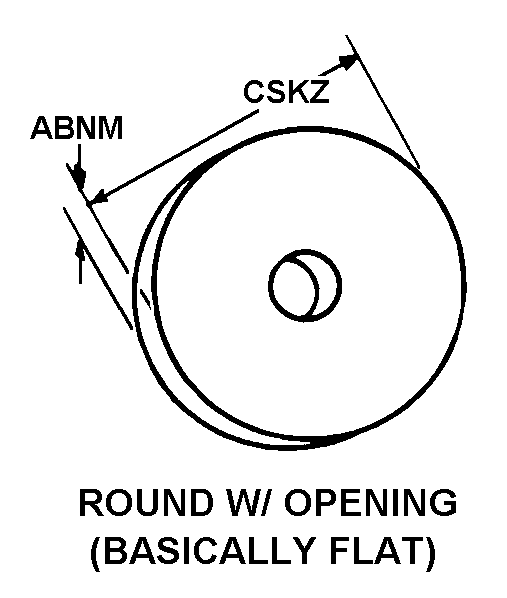 ROUND W/ OPENING (BASICALLY FLAT) style nsn 4730-01-021-3840