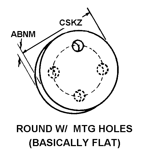 ROUND W/ MTG HOLES (BASICALLY FLAT) style nsn 4730-00-295-9993