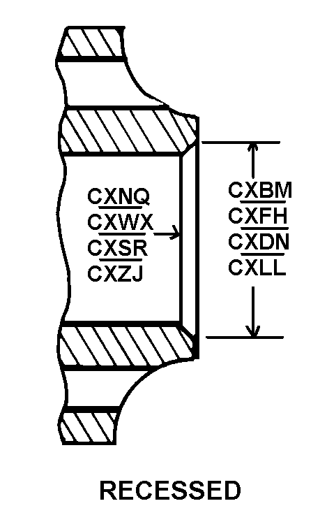 RECESSED style nsn 4730-01-412-5243