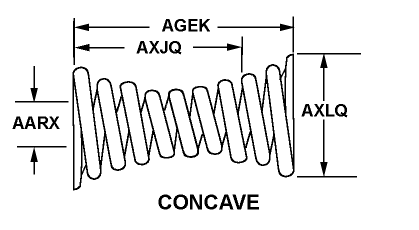 CONCAVE style nsn 5360-00-778-6158