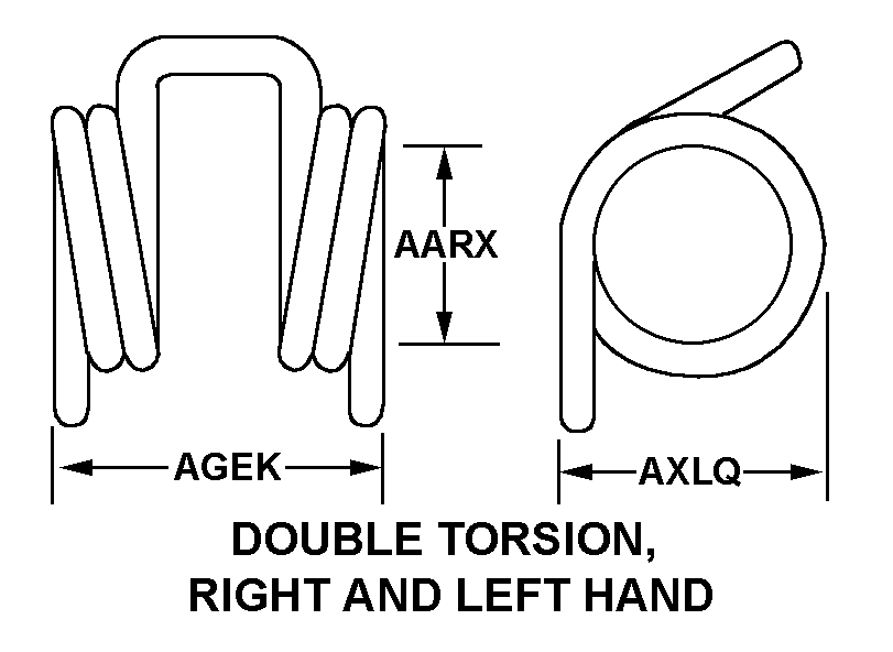 DOUBLE TORSION, RIGHT AND LEFT HAND style nsn 5360-01-420-5810