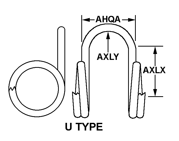 U TYPE style nsn 5360-00-074-1920