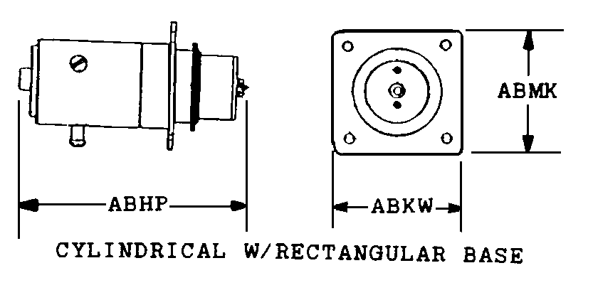 CYLINDRICAL W/RECTANGULAR BASE style nsn 5985-01-470-6656