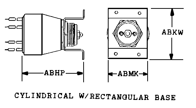 CYLINDRICAL W/RECTANGULAR BASE style nsn 5985-01-470-6656