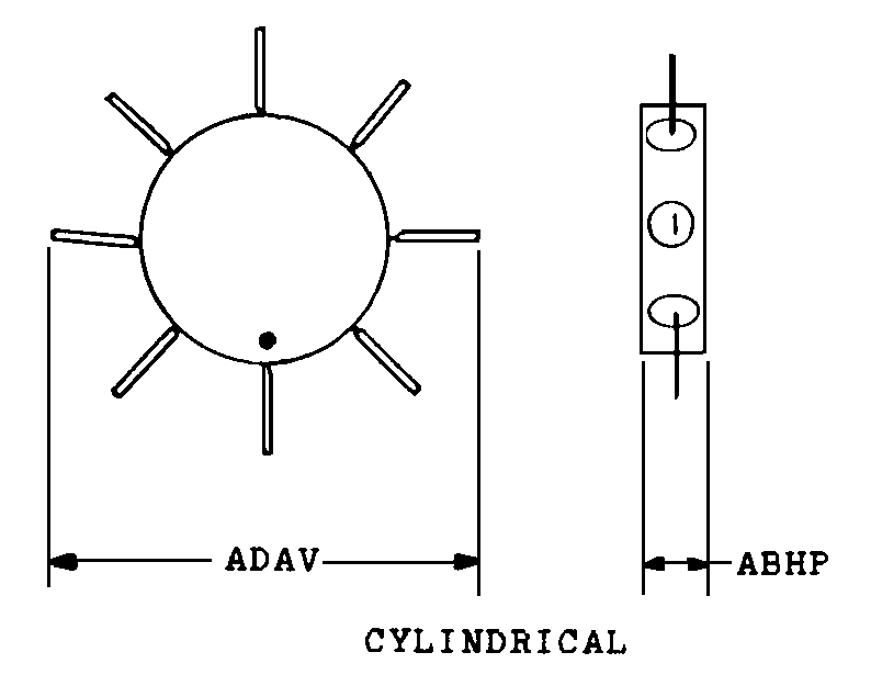 CYLINDRICAL style nsn 5985-01-040-2801