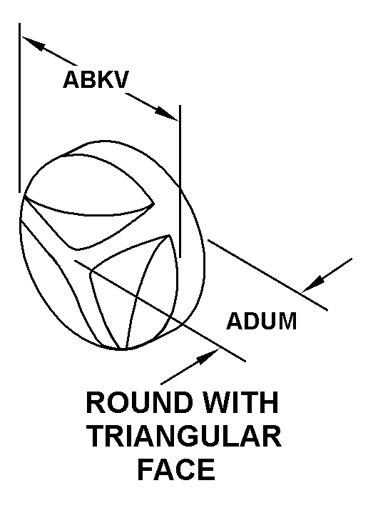 ROUND WITH TRIANGULAR FACE style nsn 5355-00-074-5921