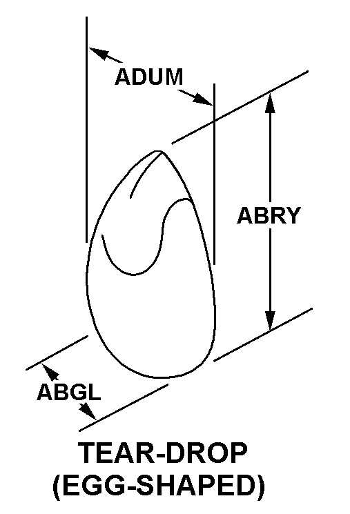 TEAR-DROP (EGG-SHAPED) style nsn 5355-01-300-9347