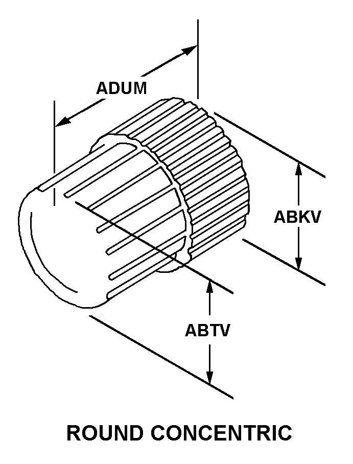 ROUND CONCENTRIC style nsn 5355-01-271-7483