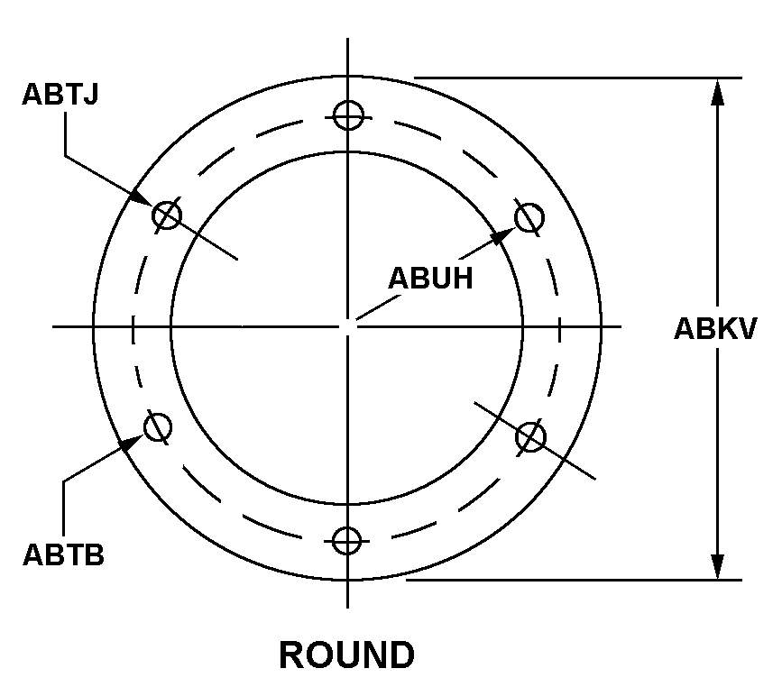 ROUND style nsn 5355-00-554-5002