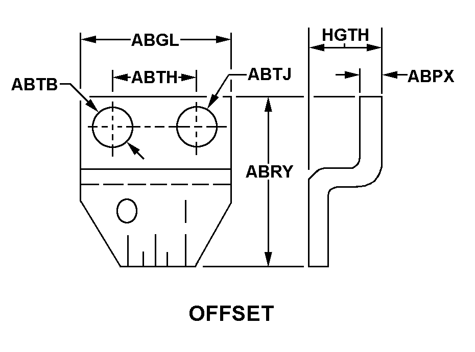 OFFSET style nsn 5355-00-539-7607