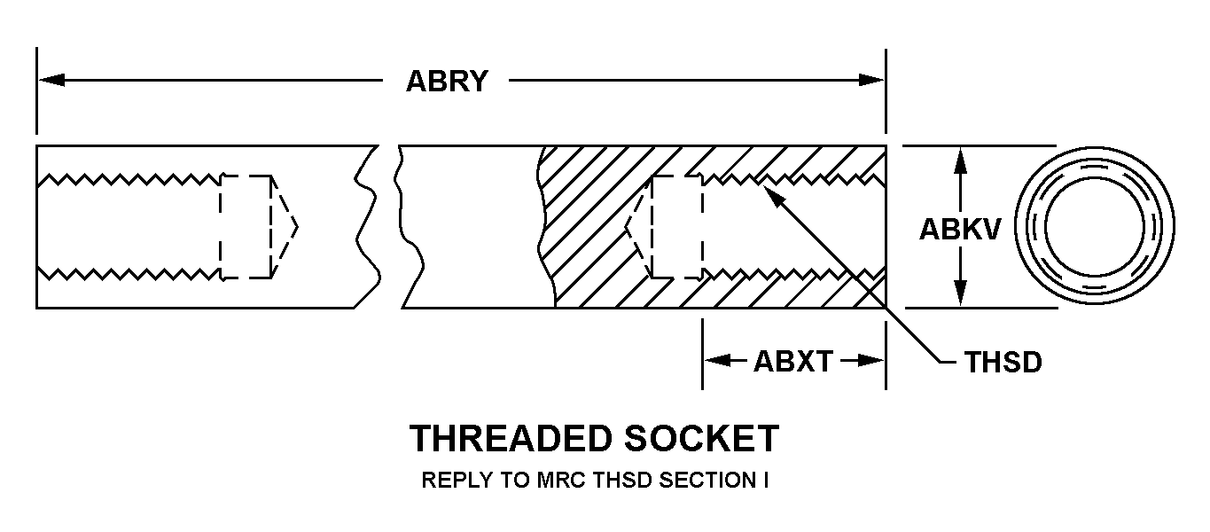 THREADED SOCKET style nsn 3040-01-342-3381