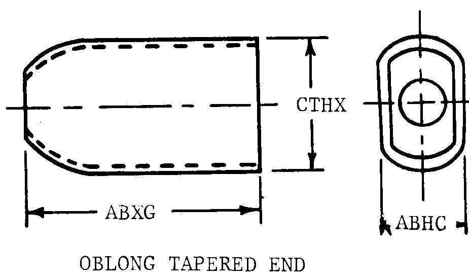 OBLONG TAPERED END style nsn 4030-00-926-0619