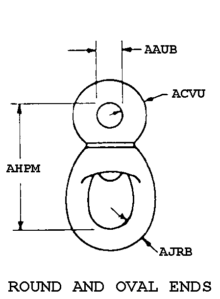 ROUND AND OVAL ENDS style nsn 4030-01-086-1807