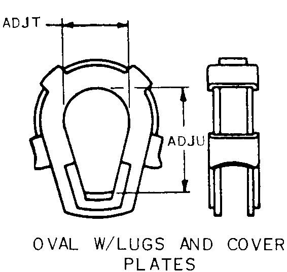 OVAL W/LUGS AND COVER PLATES style nsn 4030-00-814-5781