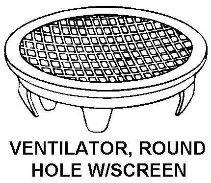 5340-00-148-5289 FIIG A538U0 ventilator, round hole w/ screen style VENTILATOR, ROUND HOLE W/ SCREEN style nsn 5340-00-148-5289