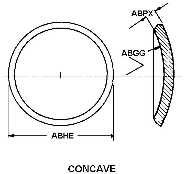 CONCAVE style nsn 5340-01-008-6617