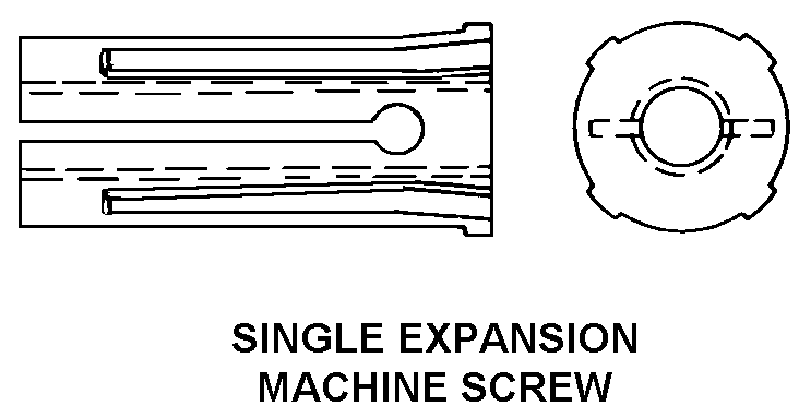 SINGLE EXPANSION MACHINE SCREW style nsn 5340-01-163-8516