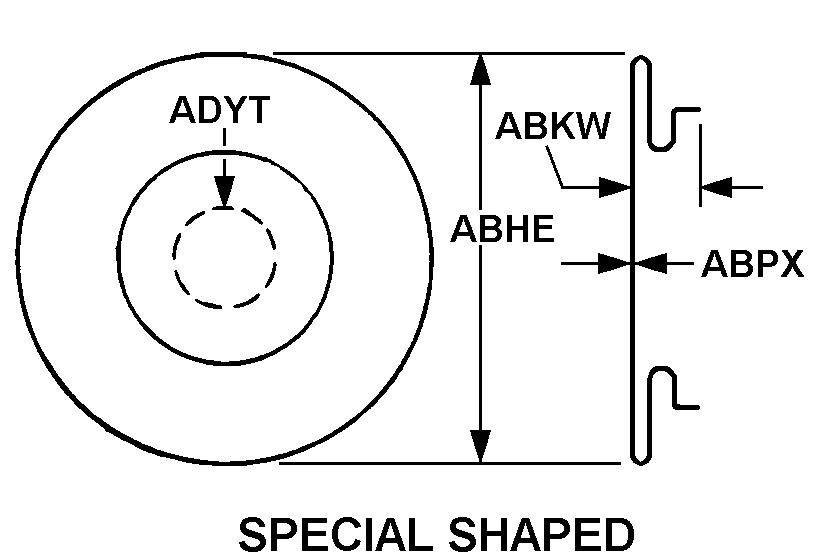 SPECIAL SHAPED style nsn 4810-01-173-9850