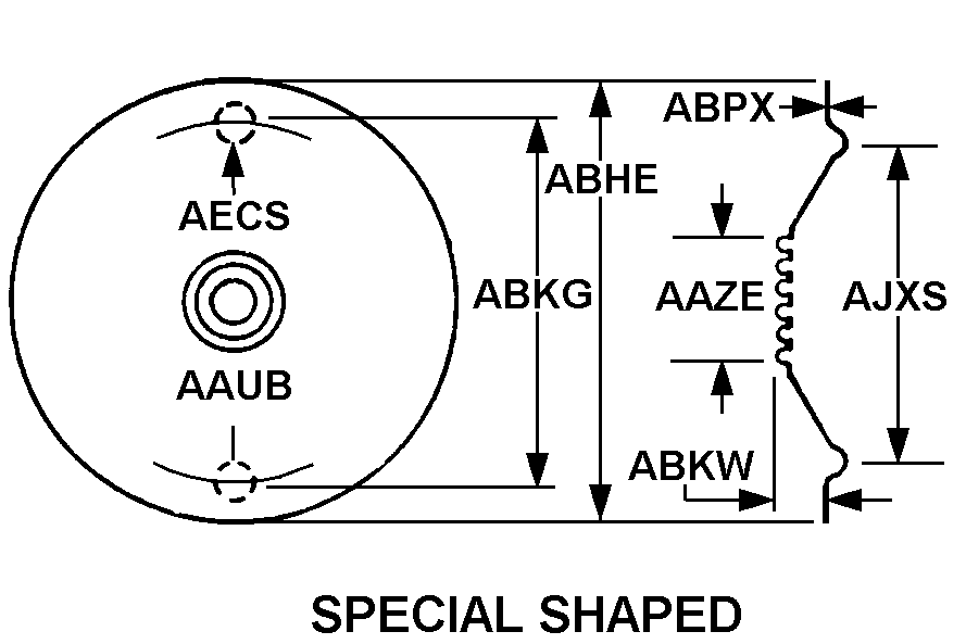 SPECIAL SHAPED style nsn 4820-01-005-2525