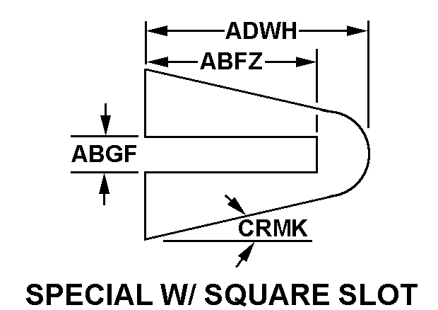 SPECIAL W/ SQUARE SLOT style nsn 5330-01-092-8750