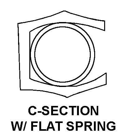 C-SECTION W/ FLAT SPRING style nsn 5330-01-185-0338