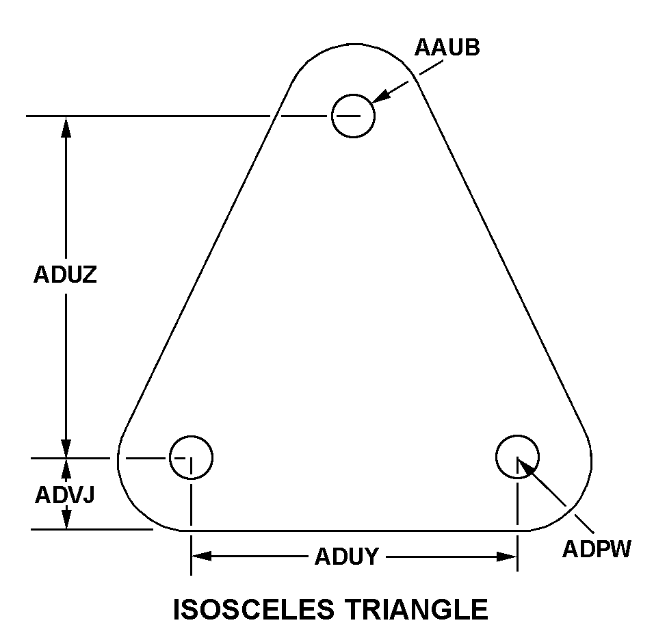 ISOSCELES TRIANGLE style nsn 5330-00-153-8512