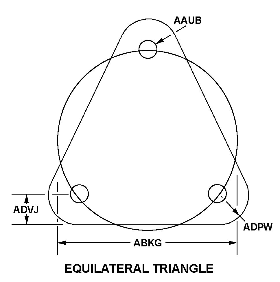 EQUILATERAL TRIANGLE style nsn 5330-01-501-4860