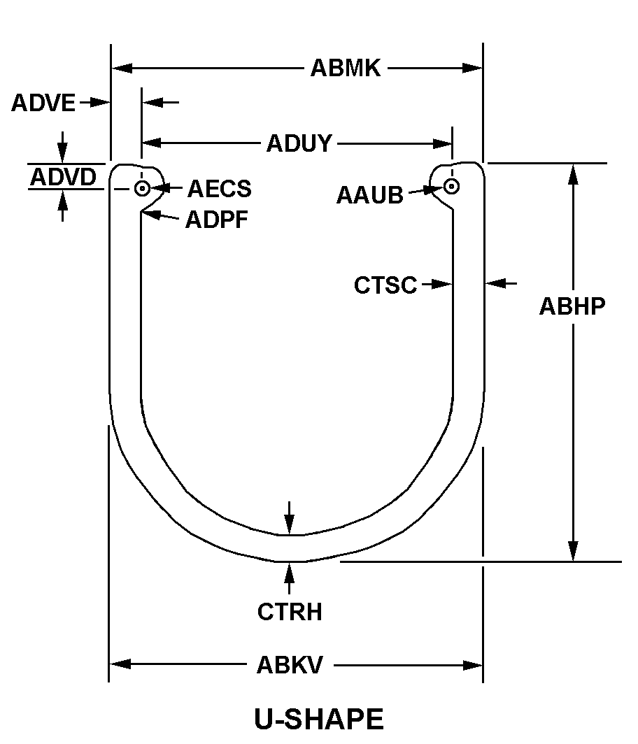 U-SHAPE style nsn 5330-01-474-1674
