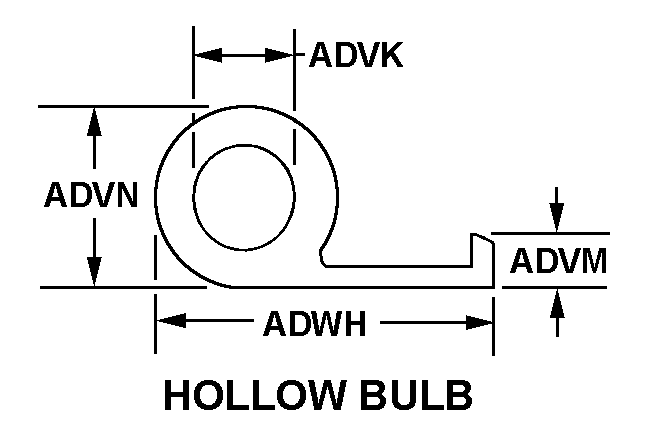HOLLOW BULB style nsn 5330-01-048-5006