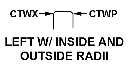 LEFT W/ INSIDE AND OUTSIDE RADII style nsn 5330-01-031-6618