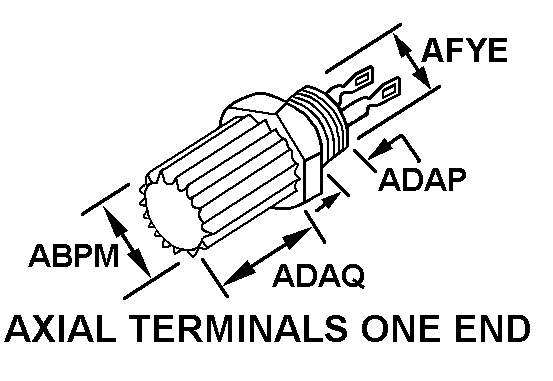 AXIAL TERMINALS ONE END style nsn 5905-01-199-7067