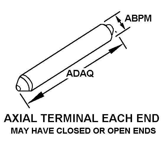 AXIAL TERMINAL EACH END style nsn 5905-00-006-6937