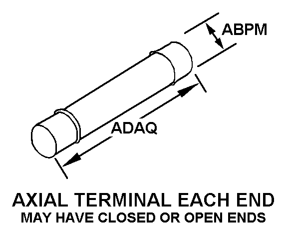 AXIAL TERMINAL EACH END style nsn 5905-00-005-8911