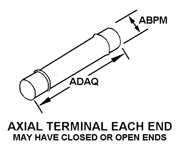 AXIAL TERMINAL EACH END style nsn 5905-00-006-7009