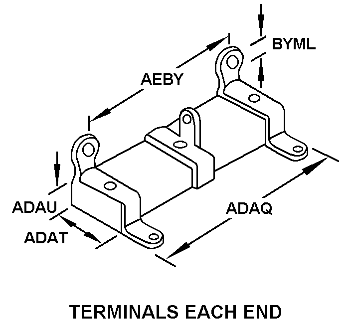 TERMINALS EACH END style nsn 5905-01-250-8431