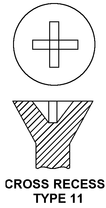 CROSS RECESS TYPE 11 style nsn 6515-00-366-3015