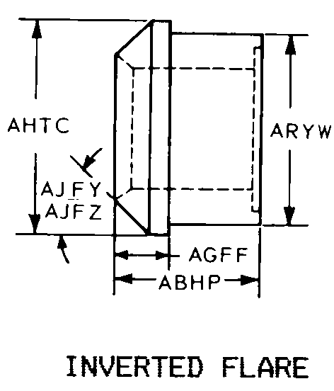 INVERTED FLARE style nsn 4730-01-040-0105