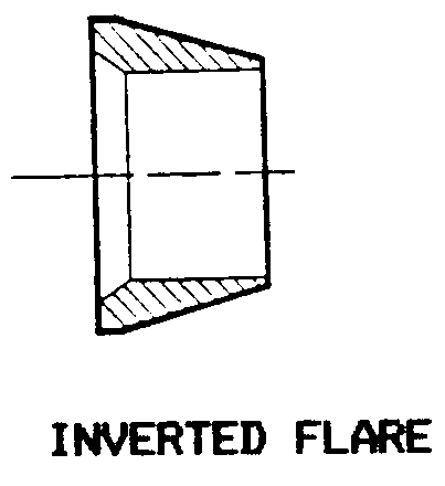 INVERTED FLARE style nsn 4730-01-040-0105