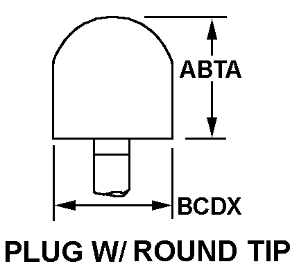 PLUG W/ROUND TIP style nsn 5130-00-068-5518