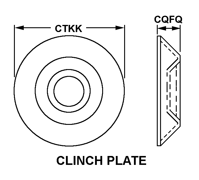 CLINCH PLATE style nsn 5325-01-028-0250