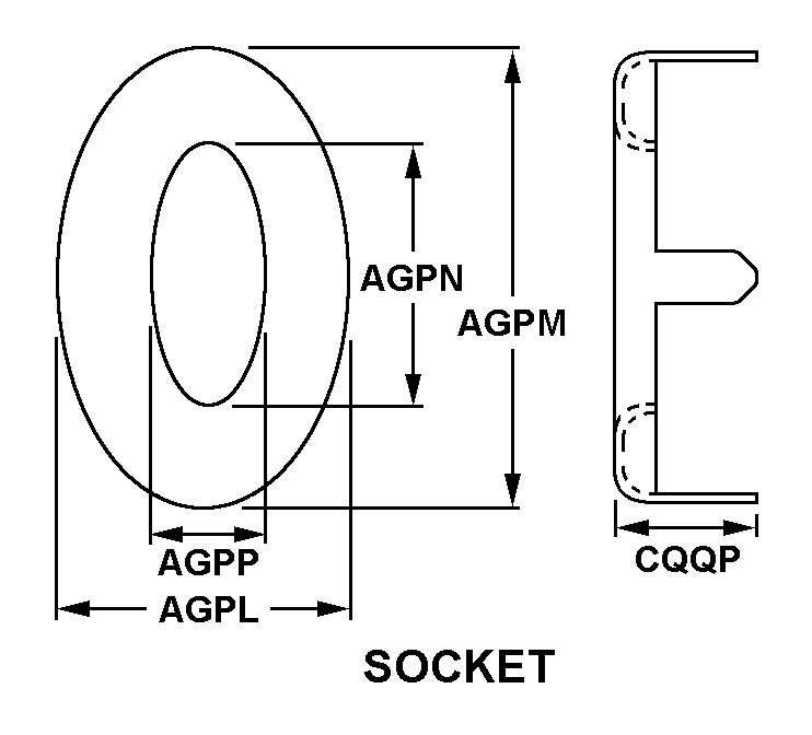 SOCKET style nsn 5325-01-411-2360