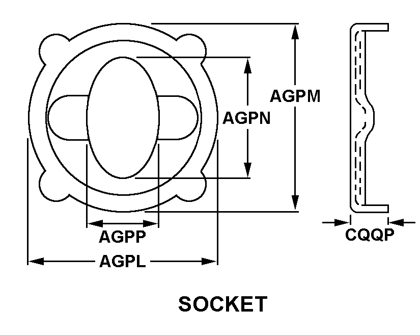 SOCKET style nsn 5325-01-411-2360