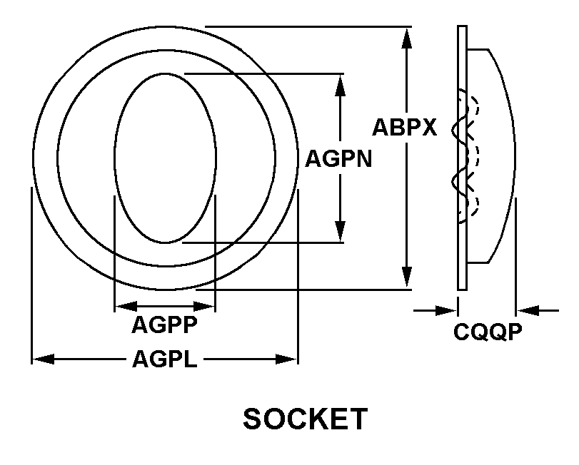 SOCKET style nsn 5325-01-411-2360