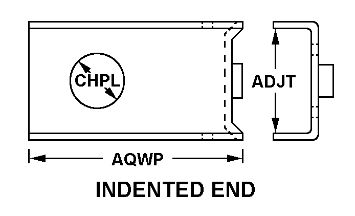 INDENTED END style nsn 5325-00-941-6455