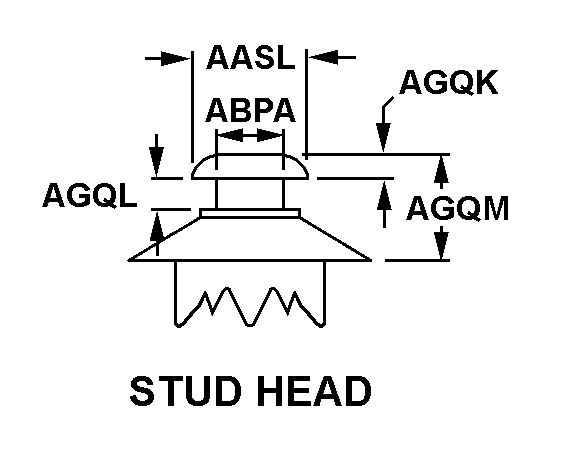 STUD HEAD style nsn 5325-01-101-5621