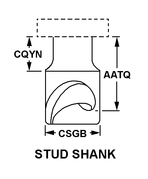 STUD SHANK style nsn 5325-01-245-3251