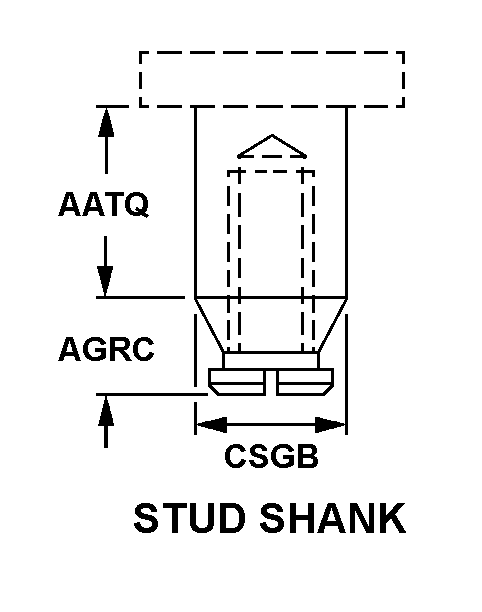STUD SHANK style nsn 5325-00-497-3573