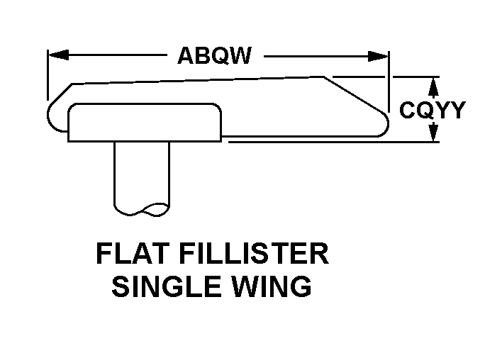 FLAT FILLISTER SINGLE WING style nsn 5325-00-980-5643