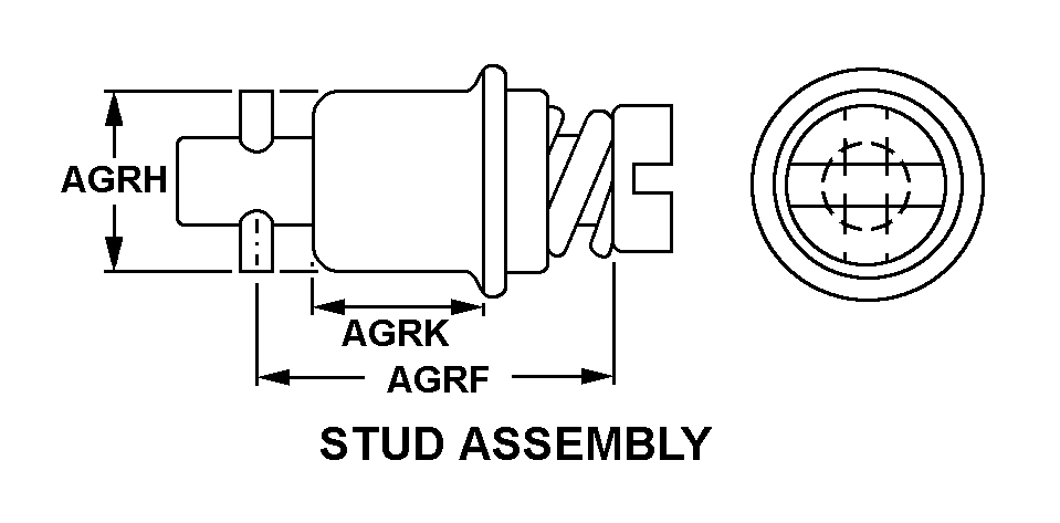 STUD ASSEMBLY style nsn 5325-00-498-0818